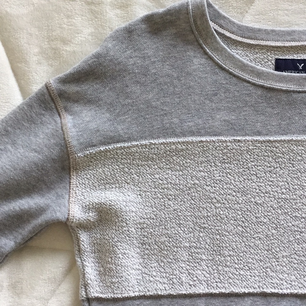 Grey striped sweater